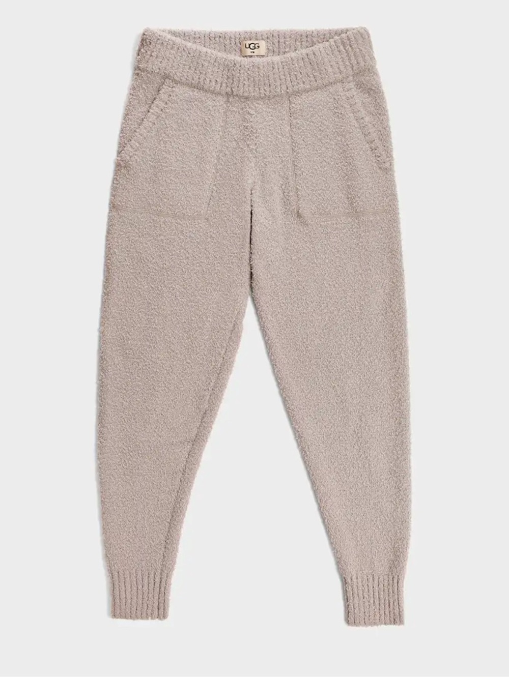 UGG Plush Knit Joggers in Light Taupe